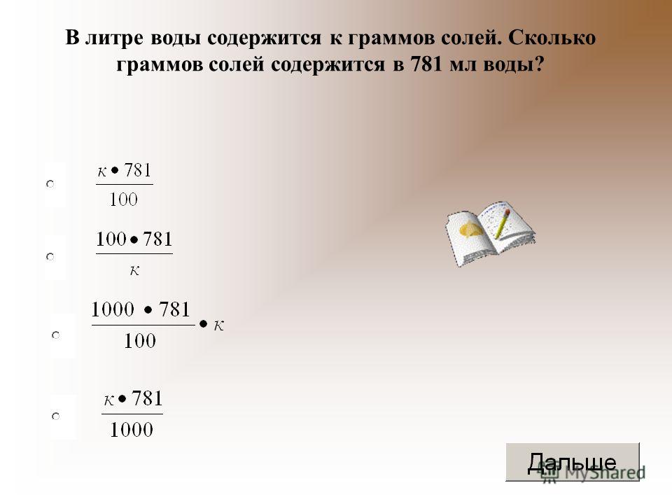 Сколько граммов соли содержится