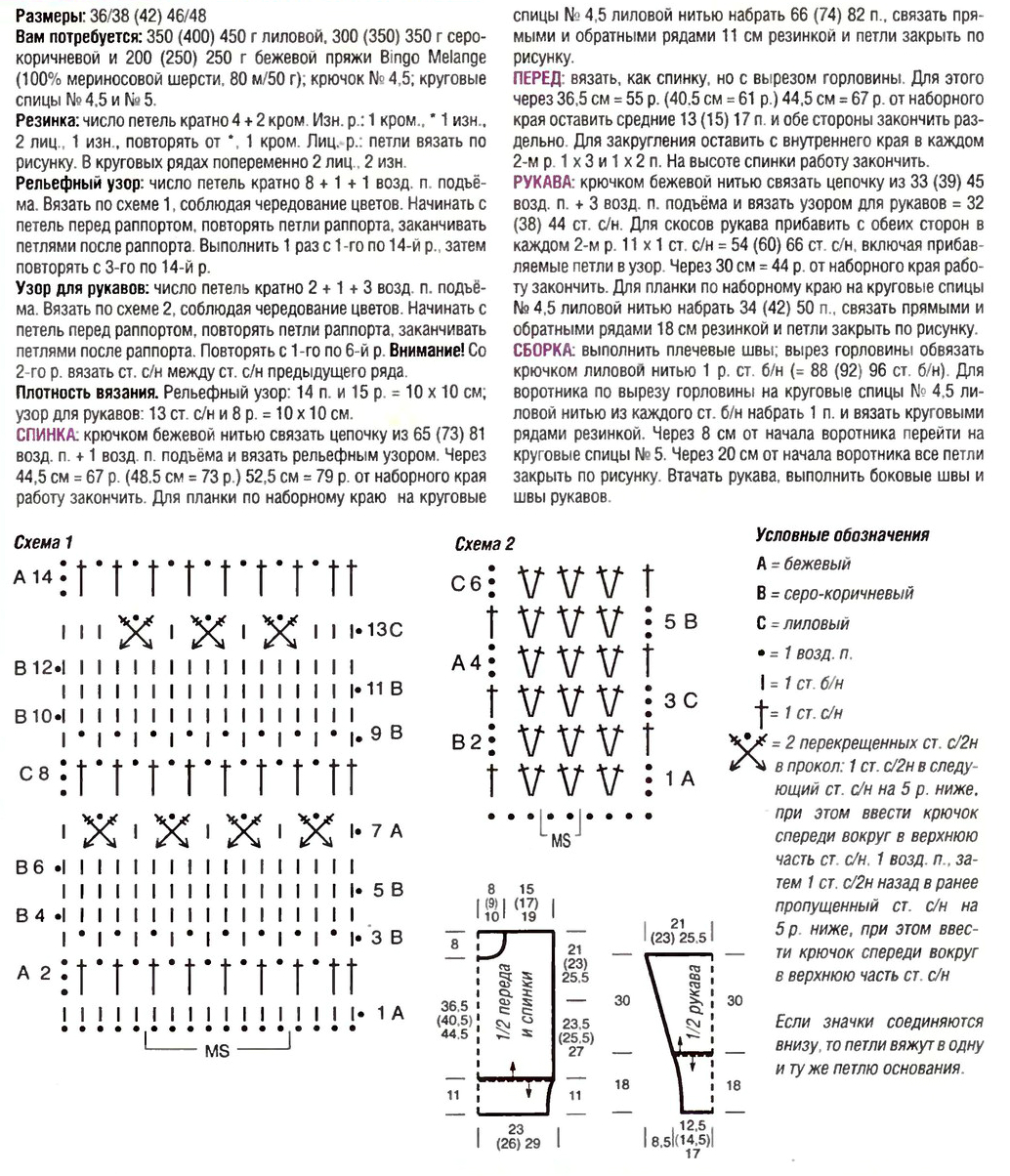 Резинка крючком для свитера схемы и описание