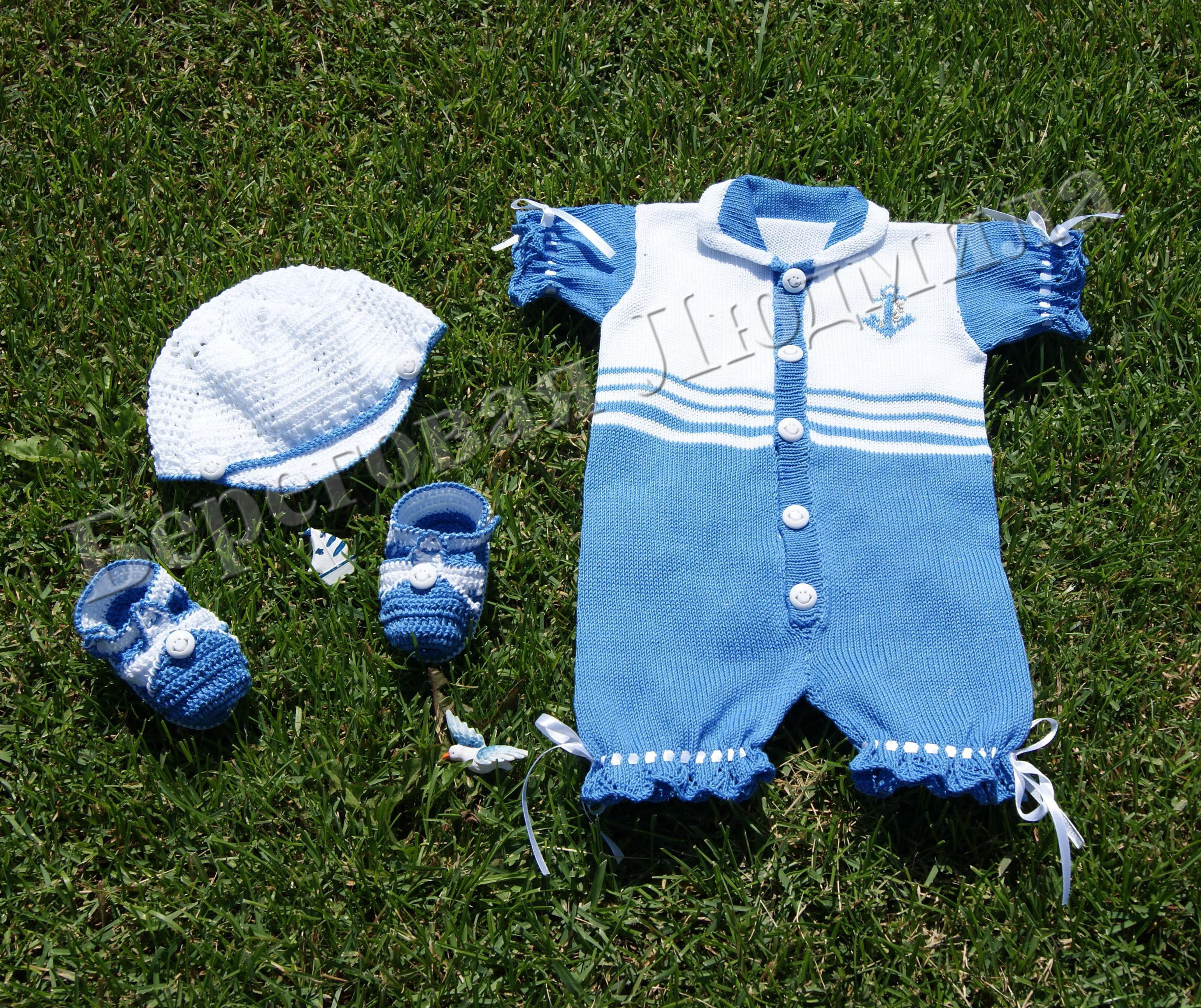 Вязаные костюмчики для новорожденных мальчиков
