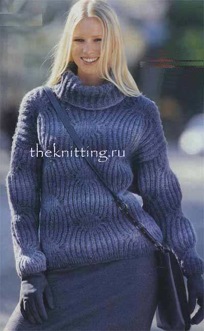 Вязаные спицами для женщин пуловеры